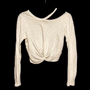 White cropped long sleeve